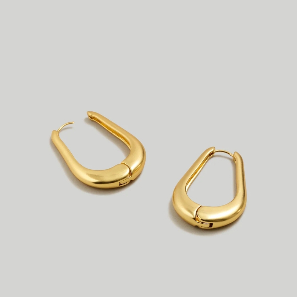 NWOT Madewell Droplet Large Hoop Earrings